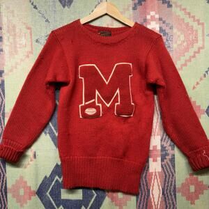 1940s Oshea Knitting Mills Vintage Letter Sweater Size XS 40s
